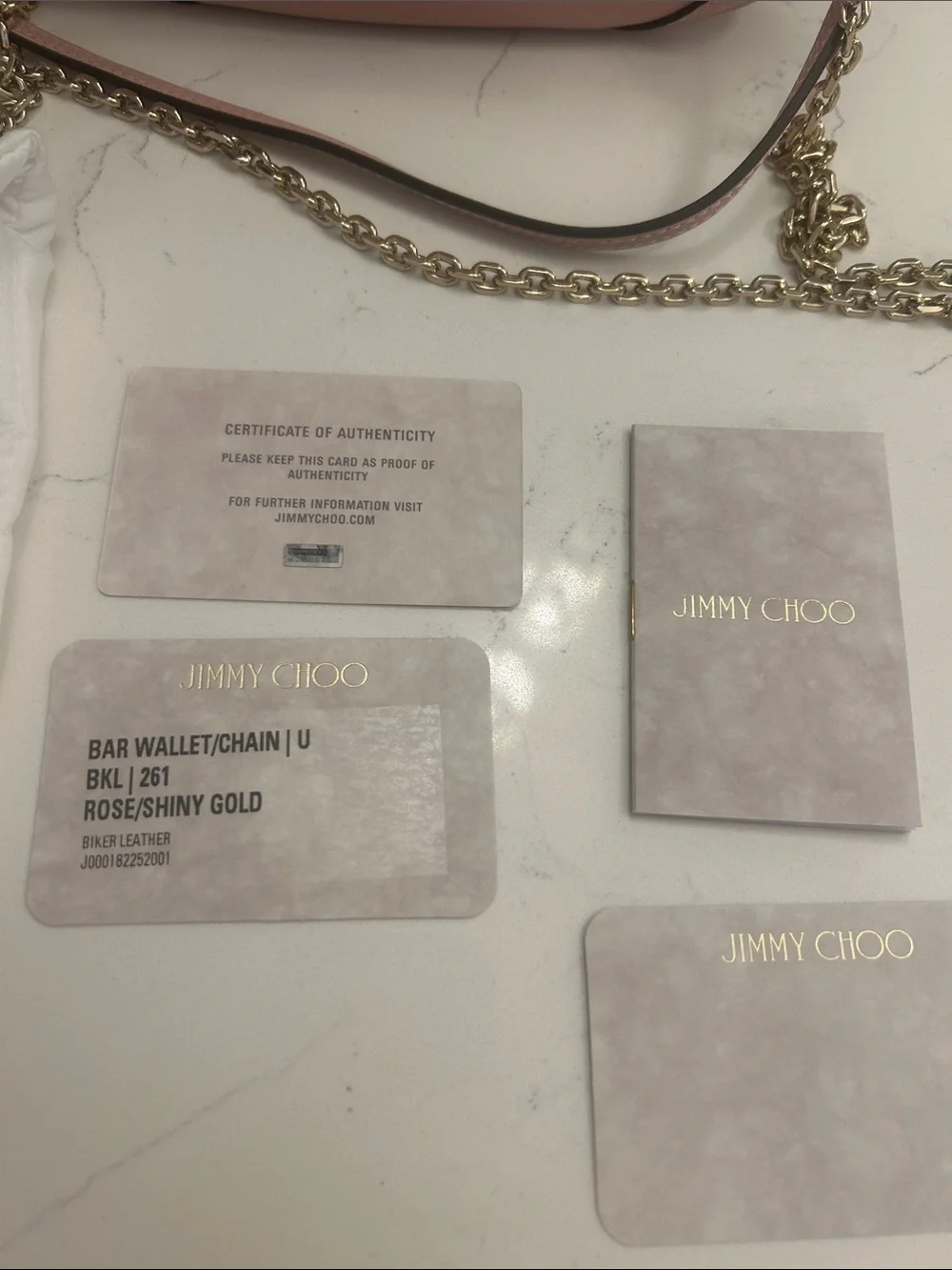 Jimmy Choo Bar Wallet with Chain